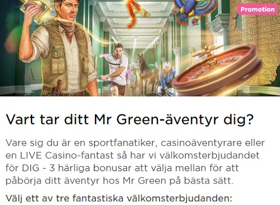 Spela Vegas Adventure with MrGreen på Mr Green!